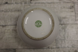 Japanese Kokura Porcelain Tea Caddy Vanity Dresser Jar with Lid - Floral - Used