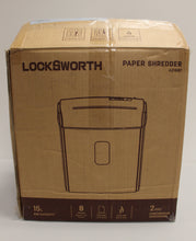 Load image into Gallery viewer, Locksworth 8-Sheet Micro Cut Paper Shredder - AZ1687 - Black - Used