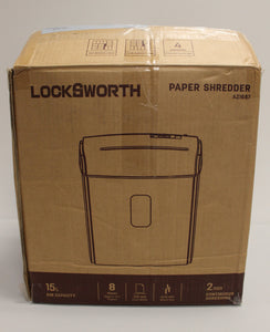 Locksworth 8-Sheet Micro Cut Paper Shredder - AZ1687 - Black - Used