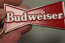 Load image into Gallery viewer, Vintage Budweiser Bowtie Logo Metal Bottle Opener Keychain - Used