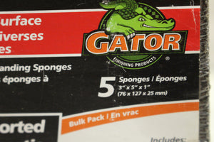 Gator 5 Pack Assorted Multi-Surface Jumbo Sanding Sponges - New