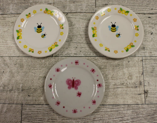 Schylling Tea Plate - Choose Bumble Bee or Butterfly - 2.5