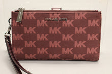 Load image into Gallery viewer, Michael Kors Women's Logo Jet Set Double Zip Wristlet Wallet - New