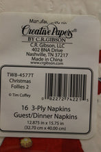 Load image into Gallery viewer, Creative Papers Christmas Follies 2 Napkins - 16 Count - 3-Ply - New