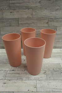 Set of 4 Mainstays 26 oz. Plastic Tumbler - Pink - New