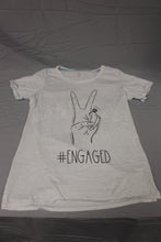 Load image into Gallery viewer, Miss To Mrs Women&#39;s #Engaged Graphic Crew Neck T-Shirt - Medium - Used