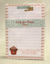 Load image into Gallery viewer, Curly Girl Design Sprinkles Stationary Notepad - Birthday Design - New