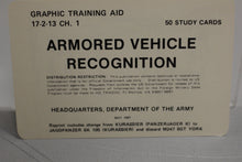 Load image into Gallery viewer, 1987 US Army Armored Vehicle Recognition Study Cards - Set of 50 - New