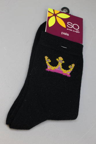 SO Pals Anklets Crown Socks - Size: 9-11 - Choose Color - New
