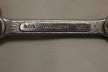Load image into Gallery viewer, Vintage Craftsman Vanadium Stubby Double Box Wrench -1/2 - 9/16 - Used