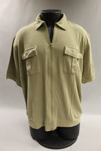 Load image into Gallery viewer, Duke Haband Men&#39;s Zip Up Vest Shirt With Pockets Size Large -Tan -Used