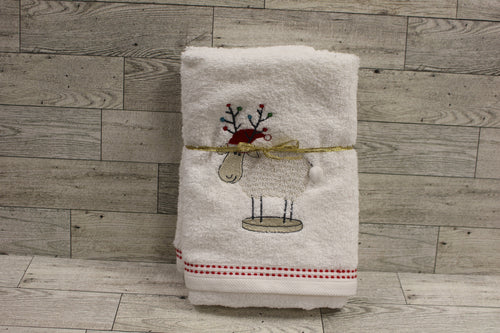 Balsam & Fir Trading Co. Christmas Moose Holiday Hand Towels - Set of 2 - New