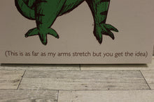 Load image into Gallery viewer, Dinosaur T-Rex “I Love You This Much” Canvas Wall Art -11&quot; x 14&quot; - Used