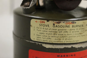 1945 US Army M-1950 Gasoline Burner Stove - CM Mfg - Used