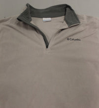 Load image into Gallery viewer, Columbia Men's Two Tone Quarter Zip Long Sleeve Shirt - Beige - Large - Used