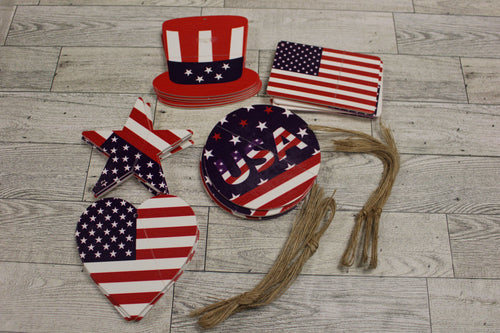 Patriotic Garland - 5 of each Design - Make It Yourself - New