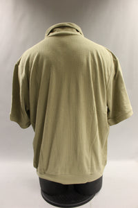 Duke Haband Men's Zip Up Vest Shirt With Pockets Size Large -Tan -Used