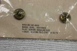 1979 Air Force Senior Pilot Qualification Badge - Regular -8455-00-102-4030 -New