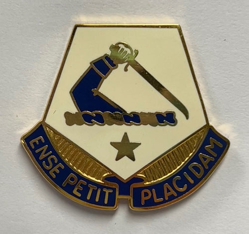 Massachusetts Army National Guard Crest Pin - Ense Petit Placidam - Used