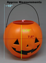 Load image into Gallery viewer, Halloween Pumpkin Pail Candy Basket Bucket with Handle - New