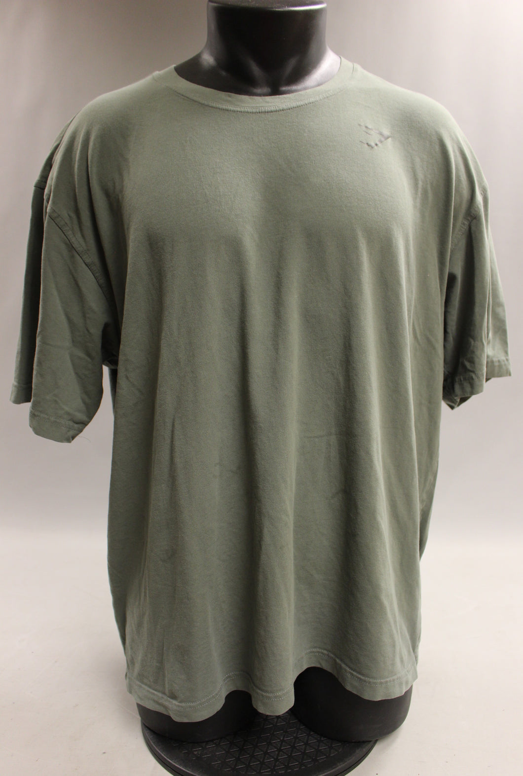 Gym Shark Short Sleeve Sage Green T-Shirt - Large - Used