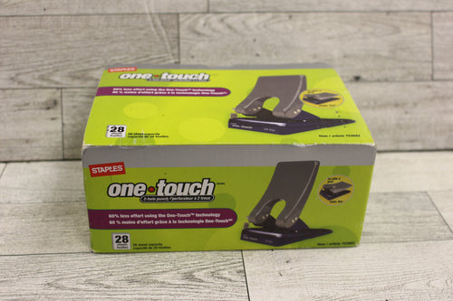 Staples One-Touch 2-Hole Punch - 28 Sheet Capacity - New