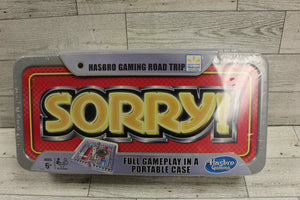 New Hasbro "Sorry” Gaming Road Trip Full Gameplay In A Portable Case -New