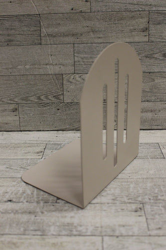 Vintage Glossy Beige Metal Arch Bookend - Only 1 bookend - Used