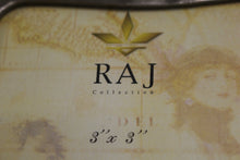 Load image into Gallery viewer, RAJ Metal 3" x 3" Picture Frame - Pewter and Silvertone - Used