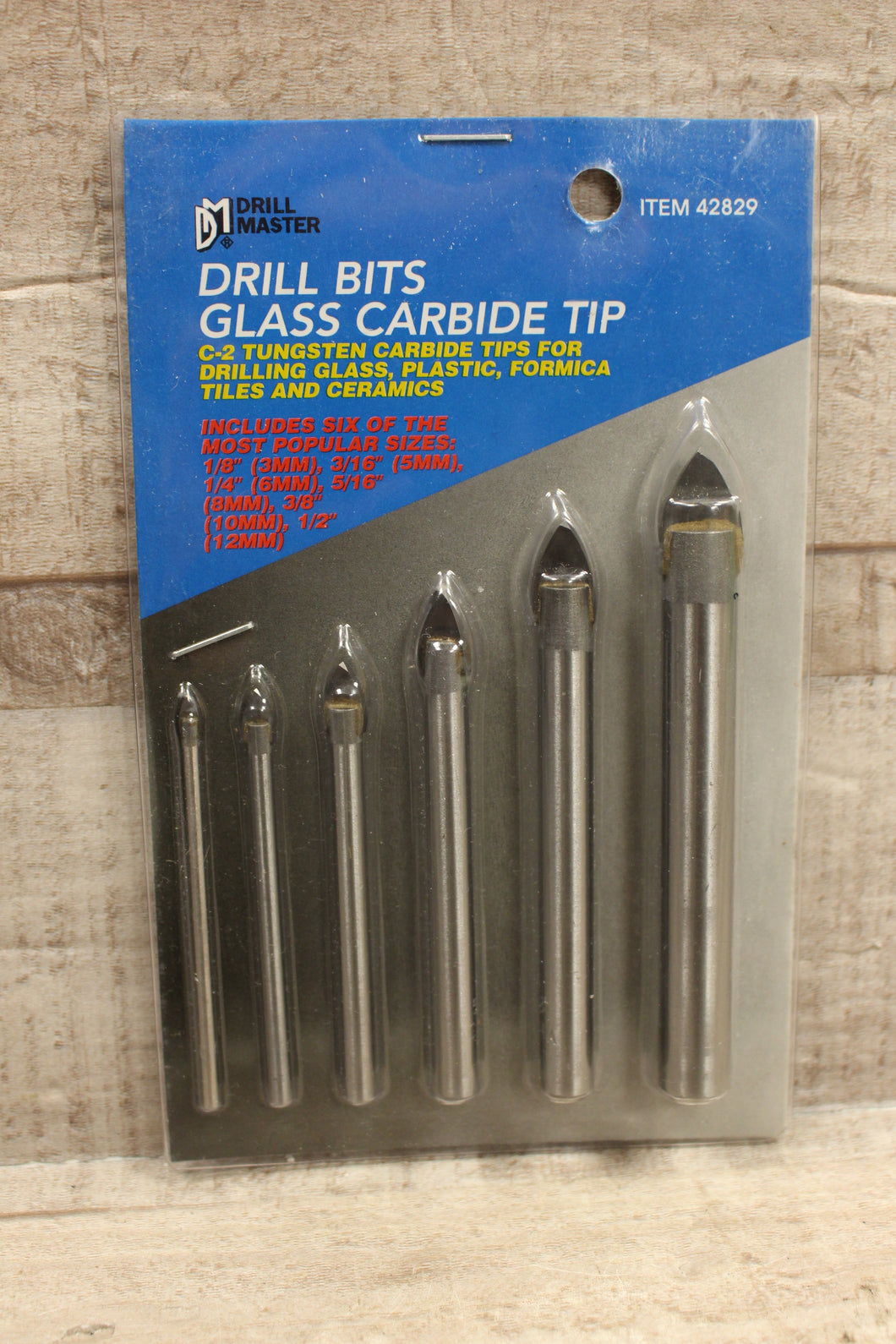 Drill Master Drill Bits Glass Carbide Tip 6-Pack -New