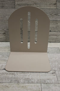 Vintage Glossy Beige Metal Arch Bookend - Only 1 bookend - Used