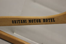 Load image into Gallery viewer, Vintage Oritani Motor Hotel, Ardsley Acres Hotel Court Wooden Hanger - Used