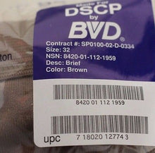 Load image into Gallery viewer, Set of 3 BVD Men's Briefs - Size: 32 - Brown - 8420-01-112-1959 - New