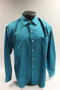 Duke Haband Men's Button Up Dress Shirt Size Large - Jade Green - Used