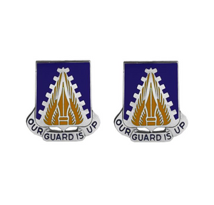 150th Aviation Regiment Unit Crest Pins "Our Guard is Up" - Set of 2 - New