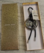 Load image into Gallery viewer, Michael Kors Circle Bubble Charm - Silver with Black Leather - New