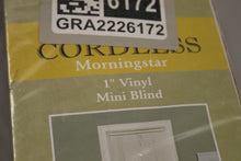 Load image into Gallery viewer, GII Cordless Morningstar 1" Vinyl Mini Blind - 24"W x 72"L - Pearl White