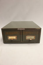 Load image into Gallery viewer, Vintage Steelmaster Metal 2 Drawer 3&quot; x 5&quot; Card File Box - Used
