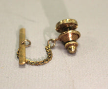 Load image into Gallery viewer, Onyx &amp; Yellow Gold Tone Tie Tac with