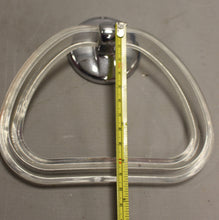 Load image into Gallery viewer, Vintage Retro Clear Lucite Chrome Wall Mount Bathroom Towel Holders - Used