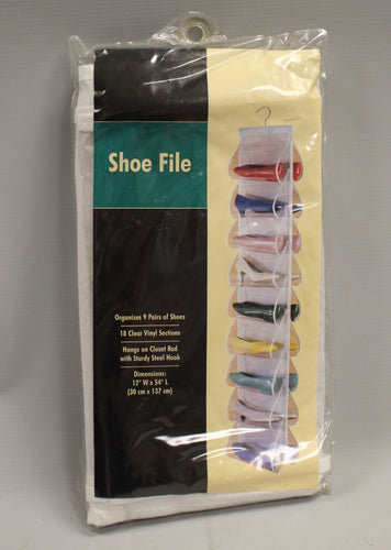 Plastic Organizing Shoe File For Nine Shoes -New