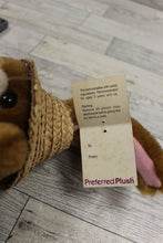 Load image into Gallery viewer, Vintage Preferred Plush Bunny Rabbit with Straw Hat - Easter - 2001 - New