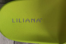 Load image into Gallery viewer, Liliana Magnolia Neoprene Slides Flipflops w/ Rhinestones- Size: 9 - Green - New