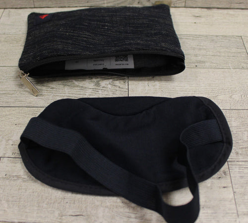 Delta Airlines Amenity Toiletries Bag Pouch & Eye Mask - Someone Somewhere -Used