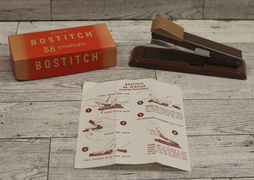 Bostitch B8 Stapler with Staples & Instruction - Brown - Used