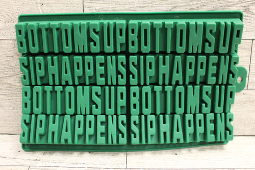 Bottoms Up Sip Happens Silicone Ice Mold - Used