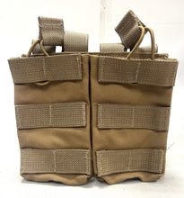 Load image into Gallery viewer, Resilience Tactical Double M4 / 5.56mm Mag Pouch with Bungee Top - Coyote - Used