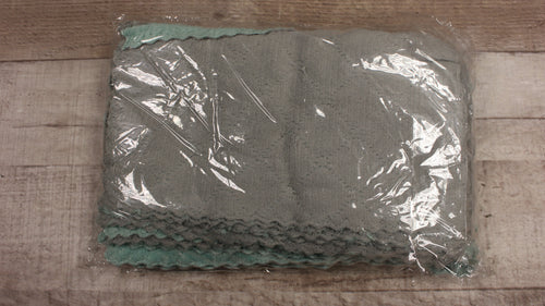 15 Pack Of Cleaning Cloth For Counter Sink Kitchen Bathroom - Green/Grey - New