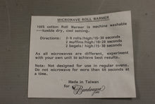 Load image into Gallery viewer, Vintage Bandwagon 9" Mircowave Roll Warmer - 100% Cotton - Blue Floral