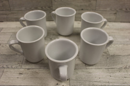 Vintage REGO Diner Style Porcelain Coffee Mugs - Set of 6 - Used